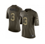 Youth Nike Oakland Raiders #3 E. J. Manuel Limited Green Salute to Service NFL Jersey