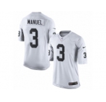 Youth Nike Oakland Raiders #3 E. J. Manuel Limited White NFL Jersey