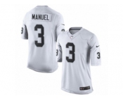 Youth Nike Oakland Raiders #3 E. J. Manuel Limited White NFL Jersey