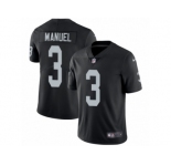 Youth Nike Oakland Raiders #3 E. J. Manuel Vapor Untouchable Limited Black Team Color NFL Jersey
