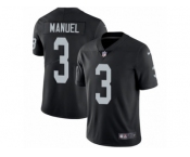 Youth Nike Oakland Raiders #3 E. J. Manuel Vapor Untouchable Limited Black Team Color NFL Jersey