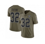 Youth Nike Oakland Raiders #32 Jack Tatum Limited Olive 2017 Salute to Service NFL Jersey