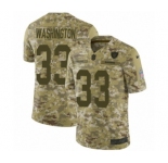 Youth Nike Oakland Raiders #33 DeAndre Washington Limited Camo 2018 Salute to Service NFL Jersey