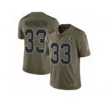 Youth Nike Oakland Raiders #33 DeAndre Washington Limited Olive 2017 Salute to Service NFL Jersey