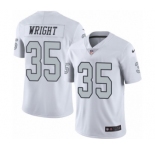Youth Nike Oakland Raiders #35 Shareece Wright Limited White Rush Vapor Untouchable NFL Jersey