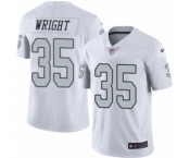 Youth Nike Oakland Raiders #35 Shareece Wright Limited White Rush Vapor Untouchable NFL Jersey