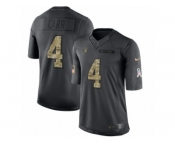Youth Nike Oakland Raiders #4 Derek Carr Limited Black 2016 Salute to Service NFL Jersey
