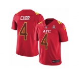 Youth Nike Oakland Raiders #4 Derek Carr Limited Red 2017 Pro Bowl NFL Jersey