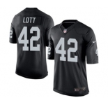 Youth Nike Oakland Raiders #42 Ronnie Lott Black Team Color NFL Jersey