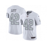 Youth Nike Oakland Raiders #42 Ronnie Lott Limited White Rush NFL Jersey