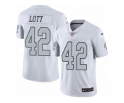 Youth Nike Oakland Raiders #42 Ronnie Lott Limited White Rush NFL Jersey