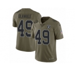 Youth Nike Oakland Raiders #49 Jamize Olawale Limited Olive 2017 Salute to Service NFL Jersey