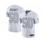 Youth Nike Oakland Raiders #50 Ben Heeney Limited White Rush NFL Jersey