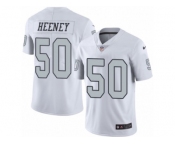 Youth Nike Oakland Raiders #50 Ben Heeney Limited White Rush NFL Jersey