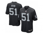 Youth Nike Oakland Raiders #51 Bruce Irvin Game Black Team Color NFL Jersey
