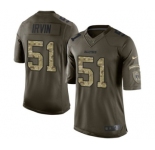 Youth Nike Oakland Raiders #51 Bruce Irvin Limited Green Salute to Service NFL Jersey