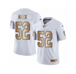 Youth Nike Oakland Raiders #52 Khalil Mack Limited White Gold Rush NFL Jersey