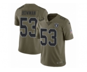 Youth Nike Oakland Raiders #53 NaVorro Bowman Limited Olive 2017 Salute to Service NFL Jersey