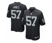 Youth Nike Oakland Raiders #57 Cory James Game Black Team Color NFL Jersey