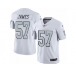 Youth Nike Oakland Raiders #57 Cory James Limited White Rush NFL Jersey