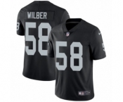 Youth Nike Oakland Raiders #58 Kyle Wilber Black Team Color Vapor Untouchable Limited Player NFL Jersey