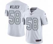 Youth Nike Oakland Raiders #58 Kyle Wilber Limited White Rush Vapor Untouchable NFL Jersey
