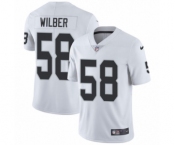 Youth Nike Oakland Raiders #58 Kyle Wilber White Vapor Untouchable Elite Player NFL Jersey