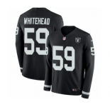Youth Nike Oakland Raiders #59 Tahir Whitehead Limited Black Therma Long Sleeve NFL Jersey
