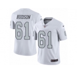 Youth Nike Oakland Raiders #61 Rodney Hudson Limited White Rush NFL Jersey