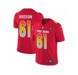 Youth Nike Oakland Raiders #61 Rodney Hudson Red Stitched NFL Limited AFC 2018 Pro Bowl Jersey