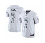 Youth Nike Oakland Raiders #7 Marquette King Limited White Rush NFL Jersey