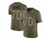 Youth Nike Oakland Raiders #70 Kelechi Osemele Limited Olive Camo 2017 Salute to Service NFL Jersey
