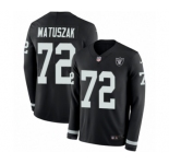 Youth Nike Oakland Raiders #72 John Matuszak Limited Black Therma Long Sleeve NFL Jersey