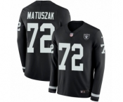 Youth Nike Oakland Raiders #72 John Matuszak Limited Black Therma Long Sleeve NFL Jersey