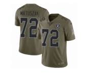 Youth Nike Oakland Raiders #72 John Matuszak Limited Olive 2017 Salute to Service NFL Jersey
