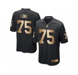 Youth Nike Oakland Raiders #75 Howie Long Elite Black Gold Team Color NFL Jersey
