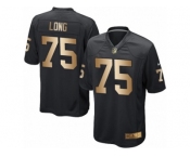 Youth Nike Oakland Raiders #75 Howie Long Elite Black Gold Team Color NFL Jersey