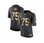 Youth Nike Oakland Raiders #75 Howie Long Limited Black Gold Salute to Service NFL Jersey