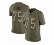 Youth Nike Oakland Raiders #75 Howie Long Limited Olive Camo 2017 Salute to Service NFL Jersey