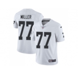 Youth Nike Oakland Raiders #77 Kolton Miller White Stitched NFL Vapor Untouchable Limited Jersey