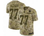 Youth Nike Oakland Raiders #77 Lyle Alzado Limited Camo 2018 Salute to Service NFL Jersey