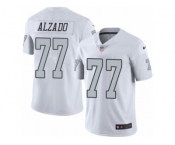 Youth Nike Oakland Raiders #77 Lyle Alzado Limited White Rush NFL Jersey