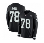 Youth Nike Oakland Raiders #78 Art Shell Limited Black Therma Long Sleeve NFL Jersey