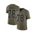 Youth Nike Oakland Raiders #78 Justin Ellis Limited Olive 2017 Salute to Service NFL Jersey