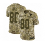 Youth Nike Oakland Raiders #80 Jerry Rice Limited Camo 2018 Salute to Service NFL Jersey
