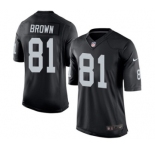 Youth Nike Oakland Raiders #81 Tim Brown Black Team Color NFL Jersey