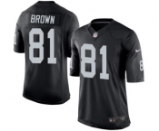 Youth Nike Oakland Raiders #81 Tim Brown Black Team Color NFL Jersey