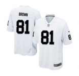 Youth Nike Oakland Raiders #81 Tim Brown White NFL Jersey