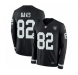 Youth Nike Oakland Raiders #82 Al Davis Limited Black Therma Long Sleeve NFL Jersey