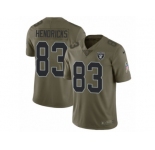 Youth Nike Oakland Raiders #83 Ted Hendricks Limited Olive 2017 Salute to Service NFL Jersey